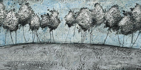 A Route of Silver     White Modern Wood Framed Art Print with Double Matting by Hallowell, Britt
