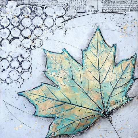 Channeling Fall 2 White Modern Wood Framed Art Print with Double Matting by Hallowell, Brit