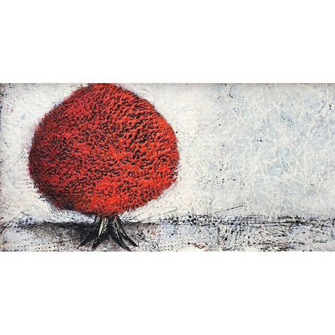 Clinging to Autumn White Modern Wood Framed Art Print by Hallowell, Britt