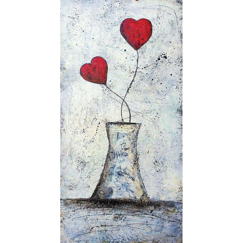 I Give You My Love 1 White Modern Wood Framed Art Print by Hallowell, Britt