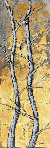 Wildfire Black Ornate Wood Framed Art Print with Double Matting by Hallowell, Britt