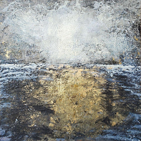 Drifting White Modern Wood Framed Art Print with Double Matting by Hallowell, Britt