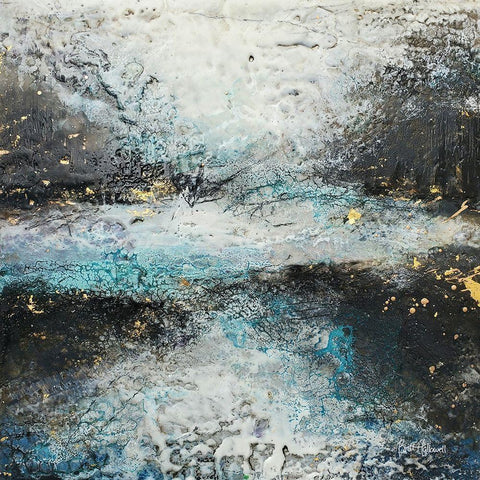 Where River Meets the Sea Black Ornate Wood Framed Art Print with Double Matting by Hallowell, Britt