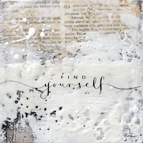 Find Yourself Gold Ornate Wood Framed Art Print with Double Matting by Hallowell, Britt