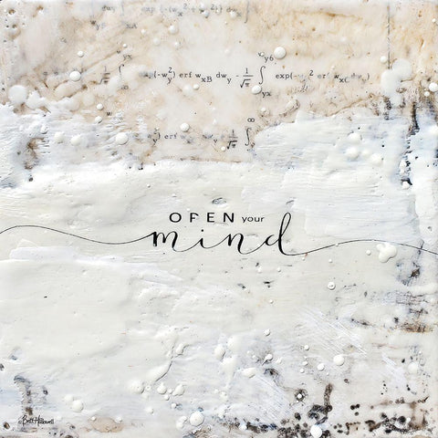 Open Your Mind Black Modern Wood Framed Art Print with Double Matting by Hallowell, Britt