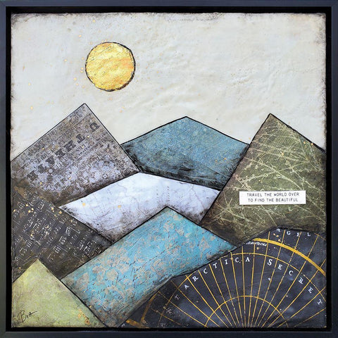 Find the Beautiful White Modern Wood Framed Art Print with Double Matting by Hallowell, Britt