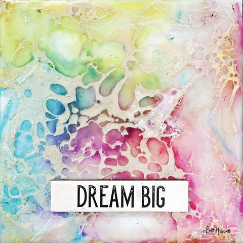Dream Big White Modern Wood Framed Art Print by Hallowell, Britt