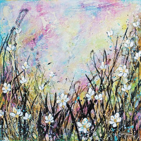 Sunrise Fields Black Modern Wood Framed Art Print by Hallowell, Britt