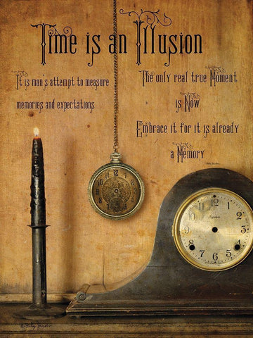 Time is an Illusion Black Ornate Wood Framed Art Print with Double Matting by Jacobs, Billy