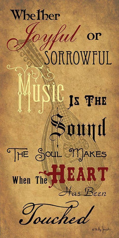 Sound of the Soul  Black Ornate Wood Framed Art Print with Double Matting by Jacobs, Billy