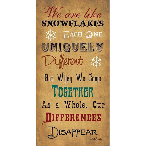 Uniquely Different White Modern Wood Framed Art Print by Jacobs, Billy