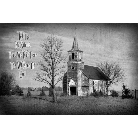 Let Us be Silent          White Modern Wood Framed Art Print by Jacobs, Billy