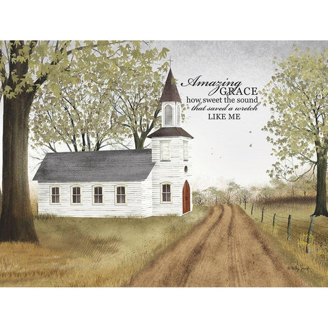 Amazing Grace White Modern Wood Framed Art Print by Jacobs, Billy