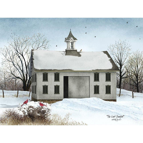 The Last Snowfall   Black Modern Wood Framed Art Print with Double Matting by Jacobs, Billy