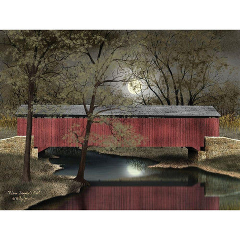 Warm Summers Eve Black Modern Wood Framed Art Print with Double Matting by Jacobs, Billy