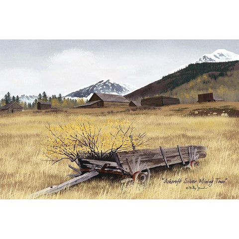 Ashcroft Silver Mining Town White Modern Wood Framed Art Print by Jacobs, Billy