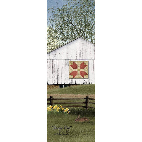 Spring Day White Modern Wood Framed Art Print by Jacobs, Billy