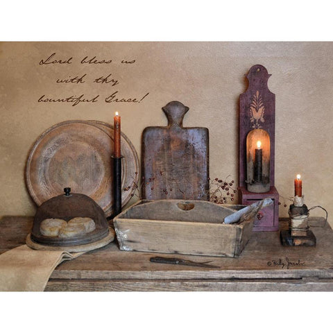 Bountiful Grace Black Modern Wood Framed Art Print with Double Matting by Jacobs, Billy