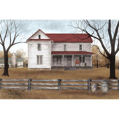 The Family Farm Gold Ornate Wood Framed Art Print with Double Matting by Jacobs, Billy