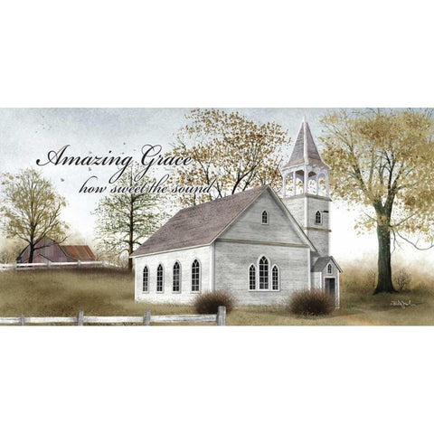 Amazing Grace White Modern Wood Framed Art Print by Jacobs, Billy