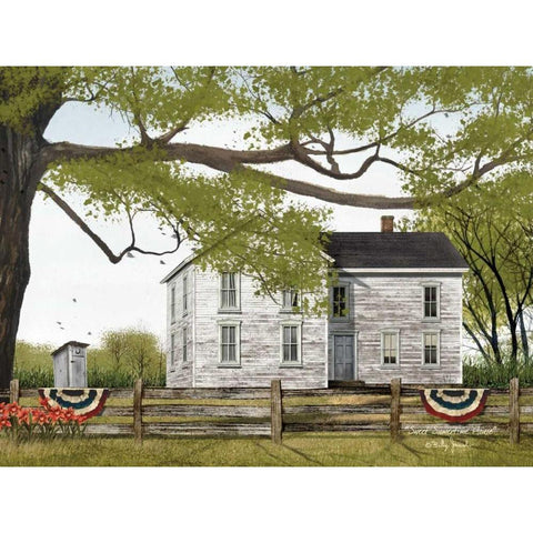 Sweet Summertime House Black Modern Wood Framed Art Print with Double Matting by Jacobs, Billy