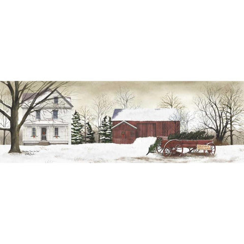 Christmas Trees for Sale White Modern Wood Framed Art Print by Jacobs, Billy