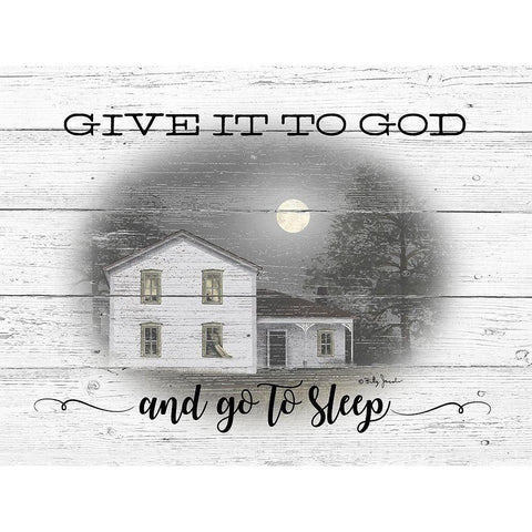 Give it to God Gold Ornate Wood Framed Art Print with Double Matting by Jacobs, Billy