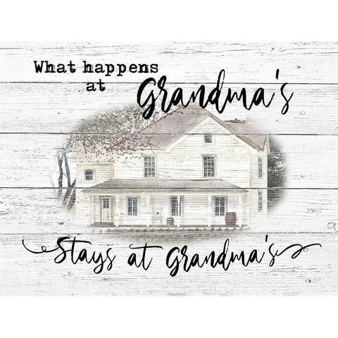 Stays at Grandmas White Modern Wood Framed Art Print by Jacobs, Billy