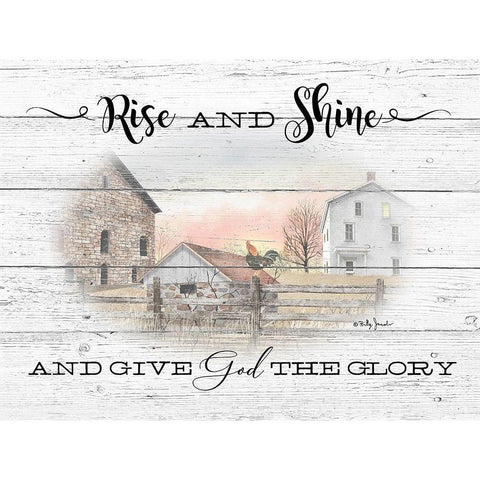 Rise and Shine White Modern Wood Framed Art Print by Jacobs, Billy