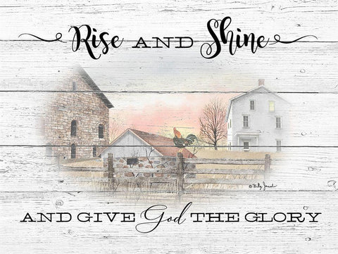 Rise and Shine Black Ornate Wood Framed Art Print with Double Matting by Jacobs, Billy