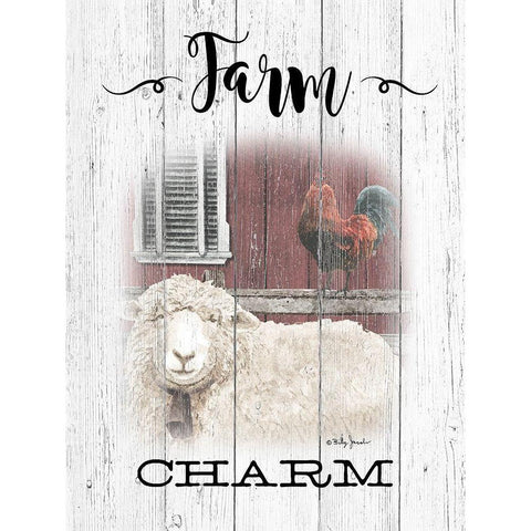 Farm Charm Gold Ornate Wood Framed Art Print with Double Matting by Jacobs, Billy