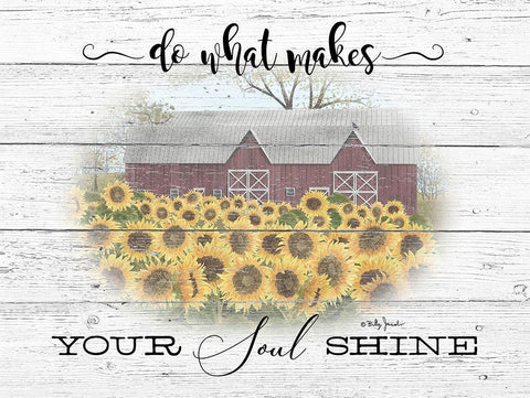 Do What Makes your Soul Shine Black Ornate Wood Framed Art Print with Double Matting by Jacobs, Billy