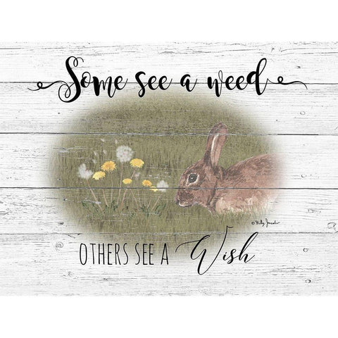 Some See A Weed White Modern Wood Framed Art Print by Jacobs, Billy