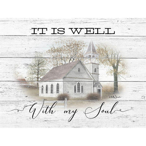 It is Well Gold Ornate Wood Framed Art Print with Double Matting by Jacobs, Billy