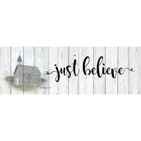 Just Believe Black Modern Wood Framed Art Print with Double Matting by Jacobs, Billy