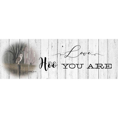 Love Hoo You Are Black Modern Wood Framed Art Print with Double Matting by Jacobs, Billy