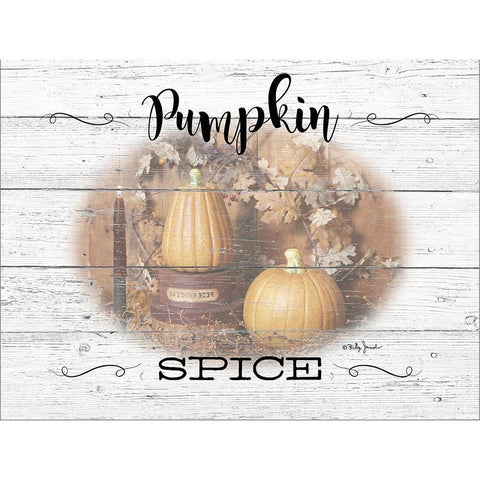 Pumpkin Spice Black Modern Wood Framed Art Print with Double Matting by Jacobs, Billy