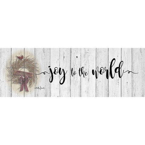 Joy to the World I Black Modern Wood Framed Art Print with Double Matting by Jacobs, Billy