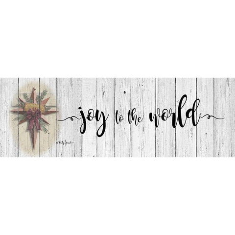 Joy to the World II White Modern Wood Framed Art Print by Jacobs, Billy