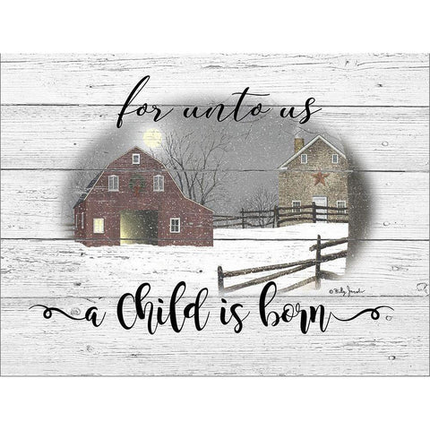 A Child is Born Black Modern Wood Framed Art Print with Double Matting by Jacobs, Billy