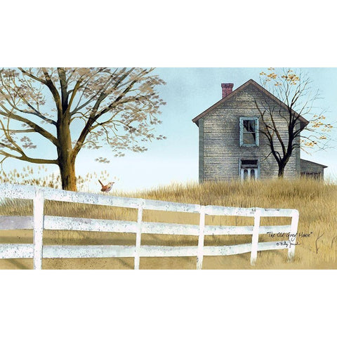 Old Grey House Black Modern Wood Framed Art Print with Double Matting by Jacobs, Billy