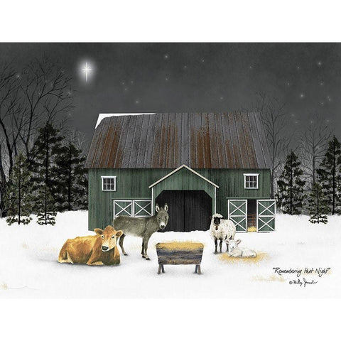 Remembering the Night White Modern Wood Framed Art Print by Jacobs, Billy