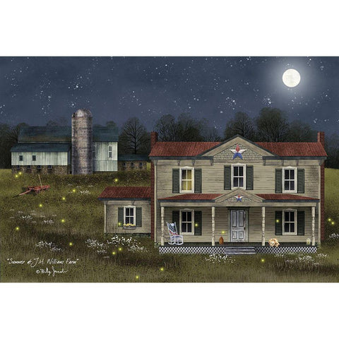 Summer at J.H. Williams Farm Black Modern Wood Framed Art Print with Double Matting by Jacobs, Billy