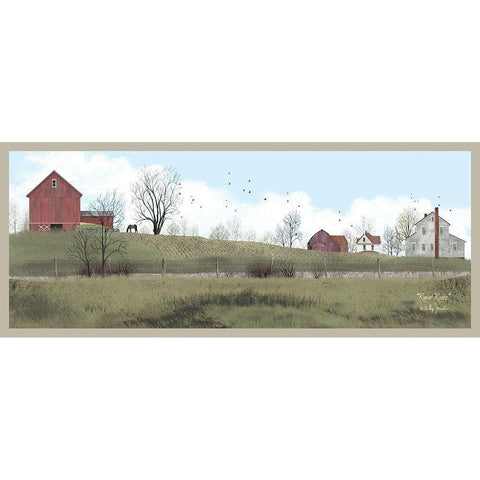 Rural Route Black Modern Wood Framed Art Print with Double Matting by Jacobs, Billy