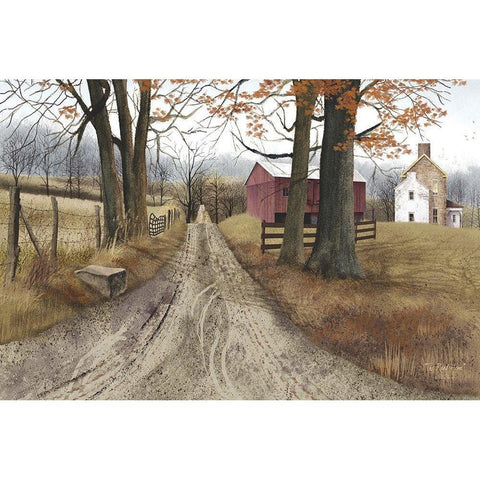 The Road Home White Modern Wood Framed Art Print by Jacobs, Billy