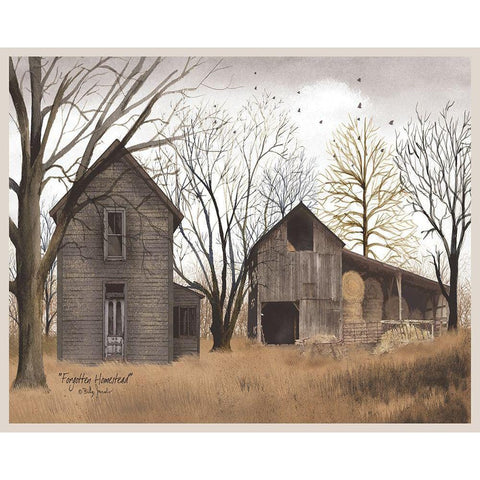 Forgotten Homestead        Gold Ornate Wood Framed Art Print with Double Matting by Jacobs, Billy