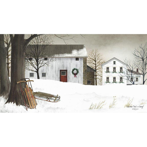 Christmas Times a Coming     Black Modern Wood Framed Art Print with Double Matting by Jacobs, Billy