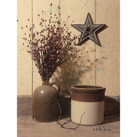 Crocks and Star White Modern Wood Framed Art Print by Jacobs, Billy