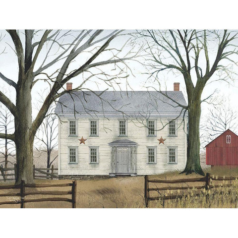 Early American Home White Modern Wood Framed Art Print by Jacobs, Billy