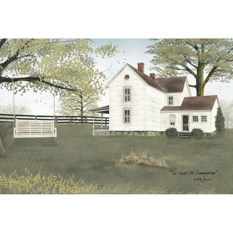 Good Ole Summertime       White Modern Wood Framed Art Print by Jacobs, Billy